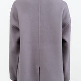 Evam Eva Apparel Womens Jackets Wool Stand Collar Jacket Blue Gray / One Size