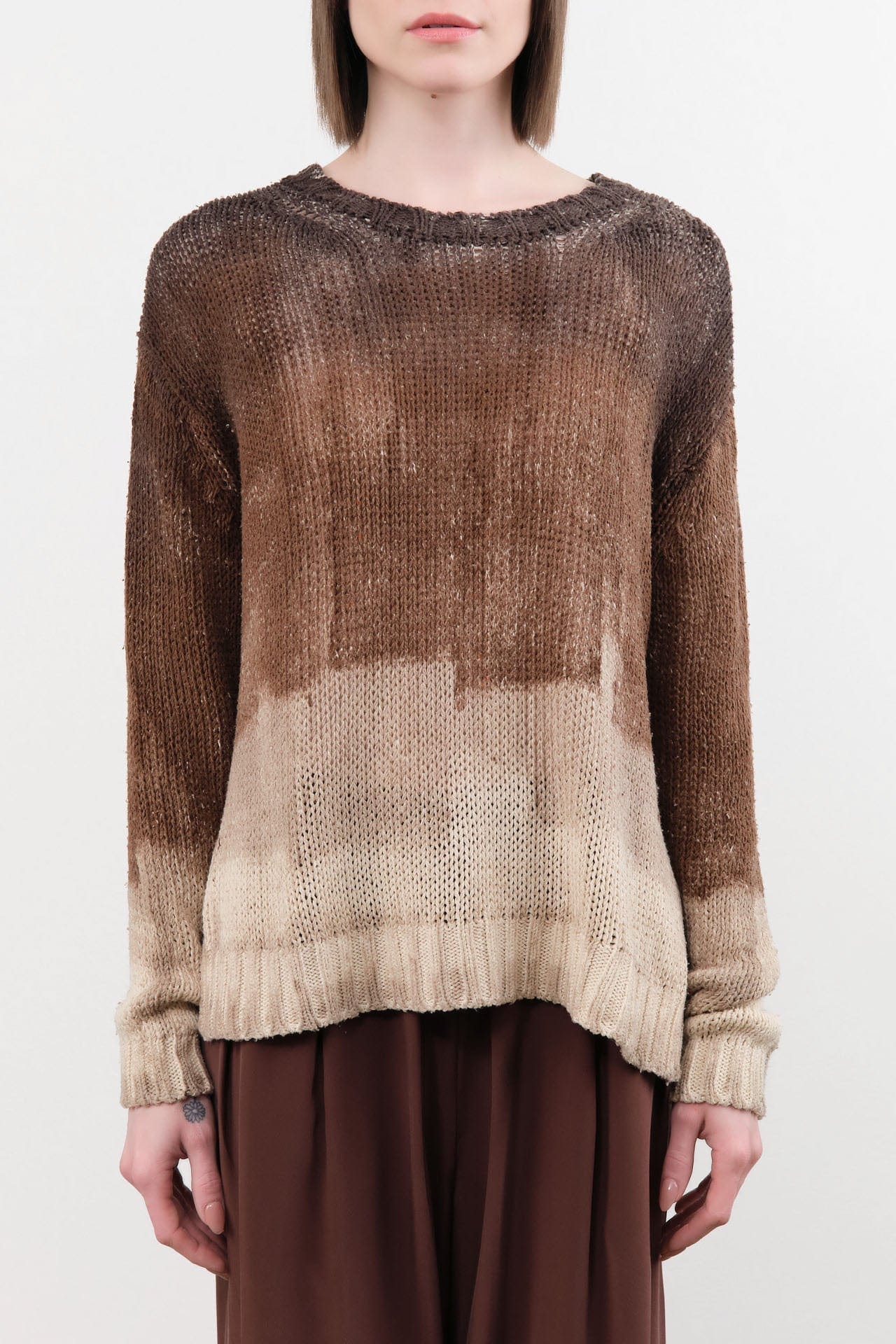 F Cashmere Apparel Womens Sweaters Amber Silk Ombre Sweater