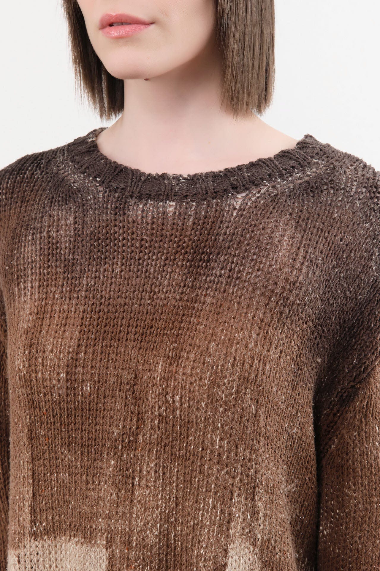 F Cashmere Apparel Womens Sweaters Amber Silk Ombre Sweater