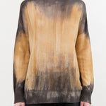 F Cashmere Apparel Womens Sweaters Bruco Painted Cashmere Crew Sweater