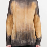 F Cashmere Apparel Womens Sweaters Bruco Painted Cashmere Crew Sweater