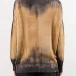 F Cashmere Apparel Womens Sweaters Bruco Painted Cashmere Crew Sweater