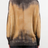 F Cashmere Apparel Womens Sweaters Bruco Painted Cashmere Crew Sweater