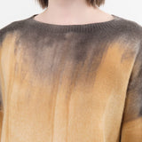 F Cashmere Apparel Womens Sweaters Bruco Painted Cashmere Crew Sweater