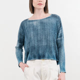 F Cashmere Apparel Womens Sweaters Eva Lightweight Cashmere Pullover in Blue