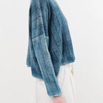 F Cashmere Apparel Womens Sweaters Eva Lightweight Cashmere Pullover in Blue