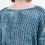 F Cashmere Apparel Womens Sweaters Eva Lightweight Cashmere Pullover in Blue