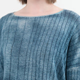 F Cashmere Apparel Womens Sweaters Eva Lightweight Cashmere Pullover in Blue