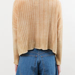 F Cashmere Apparel Womens Sweaters Eva Lightweight Cashmere Pullover in Taupe