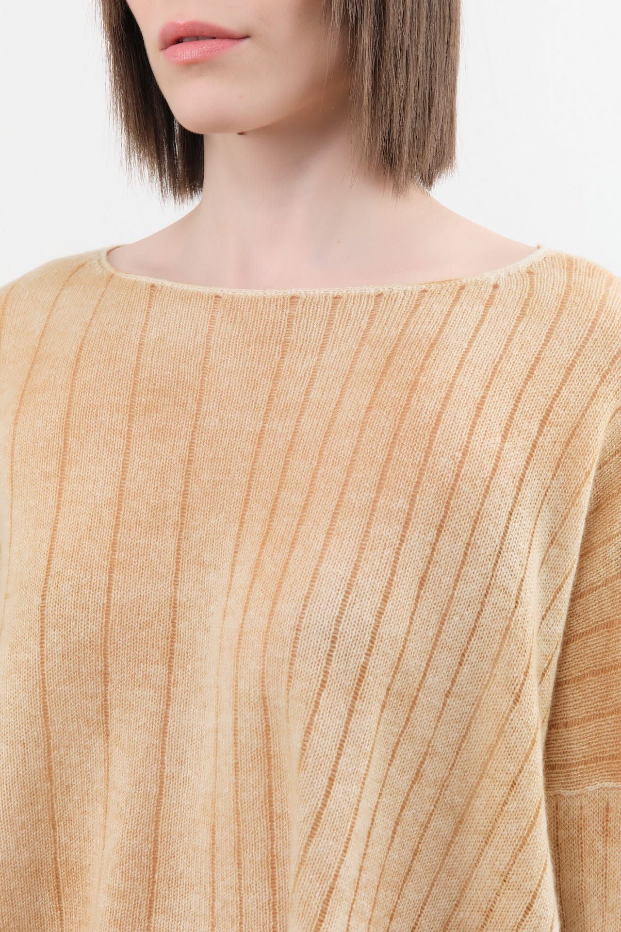 F Cashmere Apparel Womens Sweaters Eva Lightweight Cashmere Pullover in Taupe