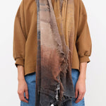 F Cashmere Accessories Scarves Felt Shawl in Brown/Black Brown/Black / One Size