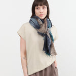 F Cashmere Accessories Scarves Felt Shawl in Blues Blues