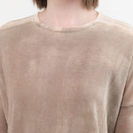 F Cashmere Apparel Womens Blouses Forbicine Linen T-Shirt in Beige