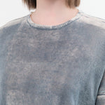 F Cashmere Apparel Womens Blouses Forbicine Linen T-Shirt in Blue