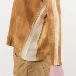 F Cashmere Apparel Womens Blouses Forbicine Long Sleeve Linen T-Shirt in Copper