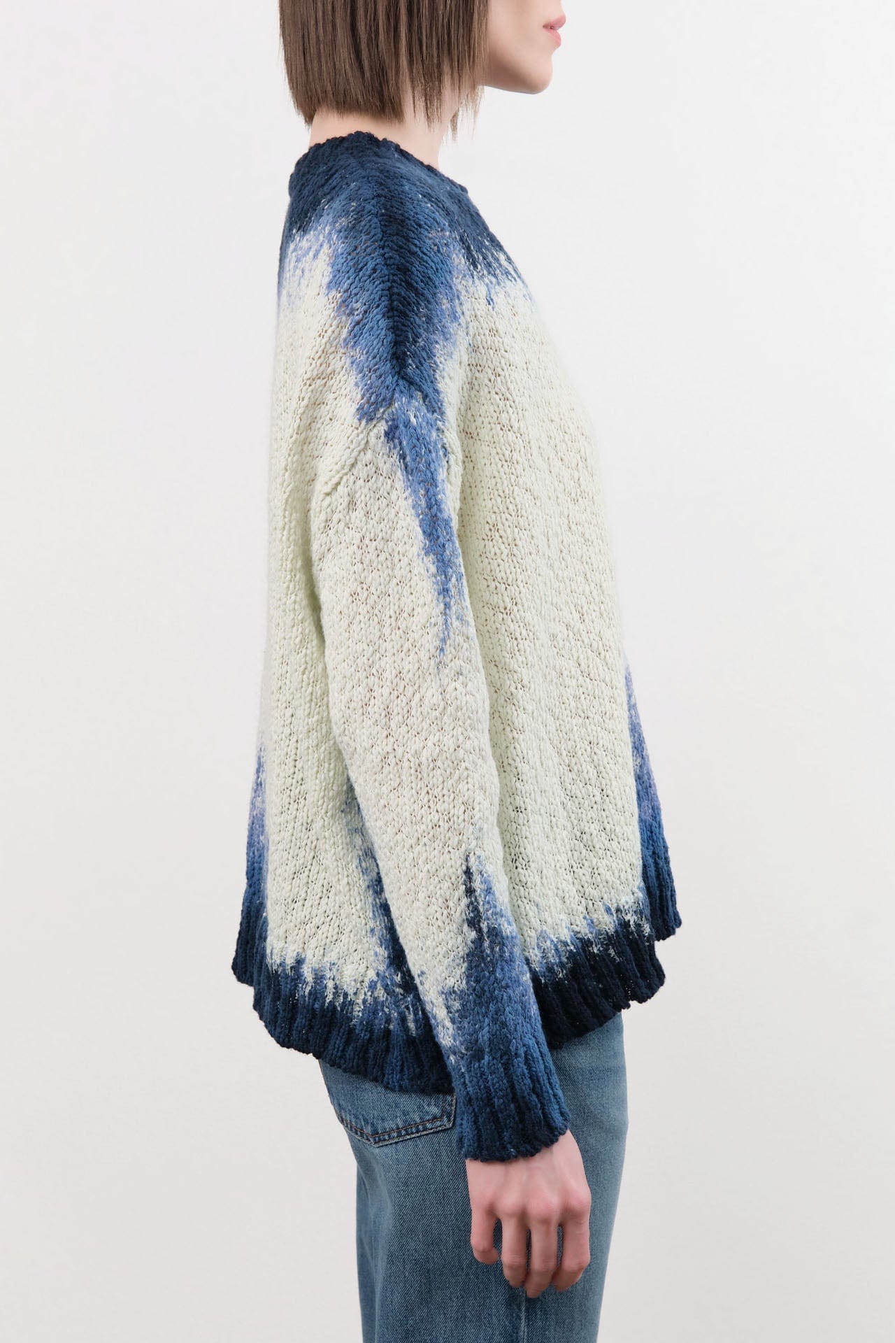 F Cashmere Apparel Womens Sweaters Grace Cotton Crew Sweater