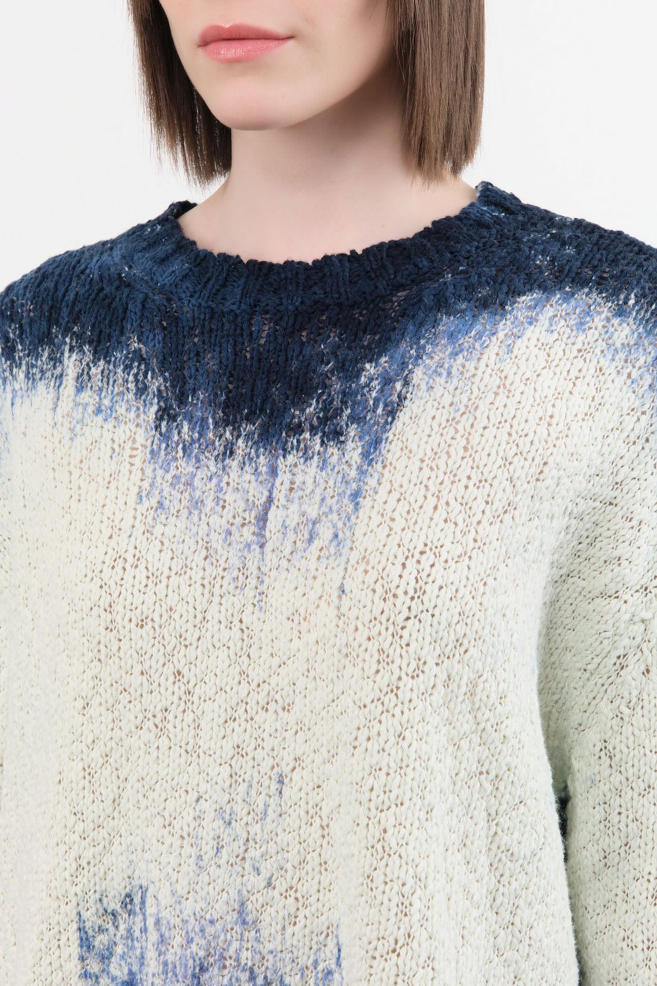 F Cashmere Apparel Womens Sweaters Grace Cotton Crew Sweater