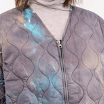 F Cashmere Apparel Womens Outerwear Kat Jacket in Blue/Grey