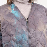 F Cashmere Apparel Womens Outerwear Kat Jacket in Blue/Grey