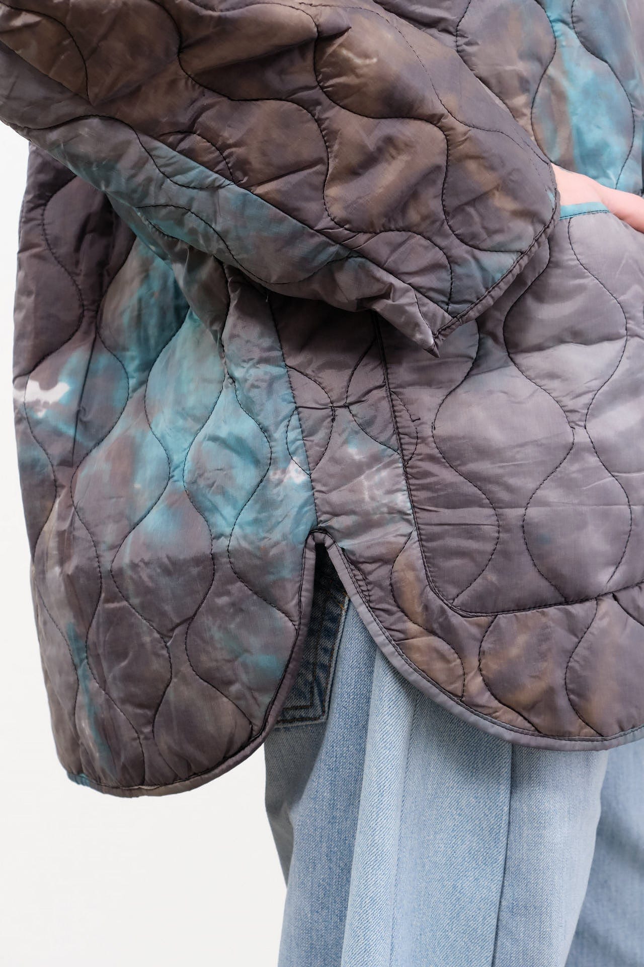 F Cashmere Apparel Womens Outerwear Kat Jacket in Blue/Grey