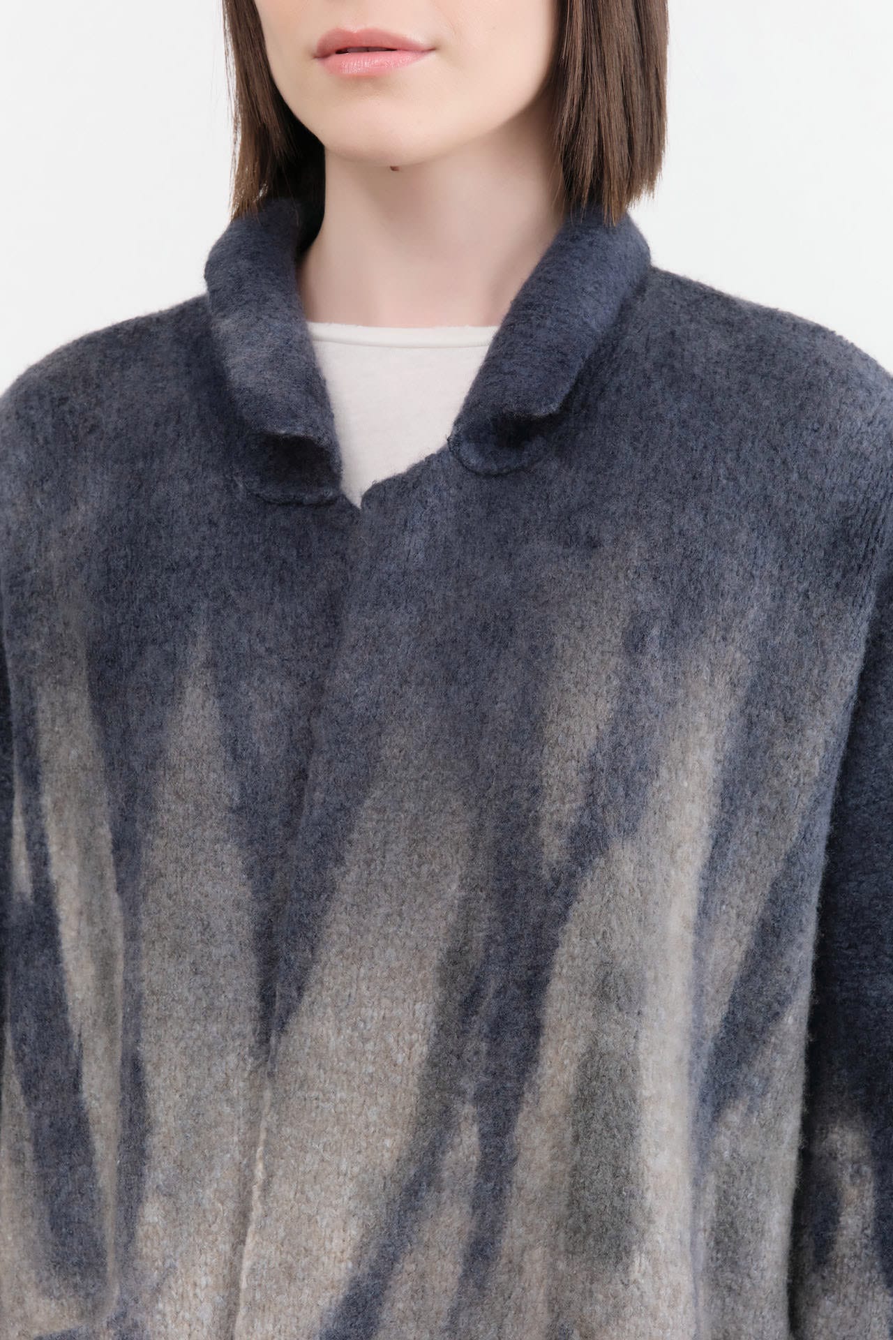 F Cashmere Apparel Womens Sweaters Luna Long Cardigan in Grey