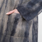 F Cashmere Apparel Womens Sweaters Luna Long Cardigan in Grey