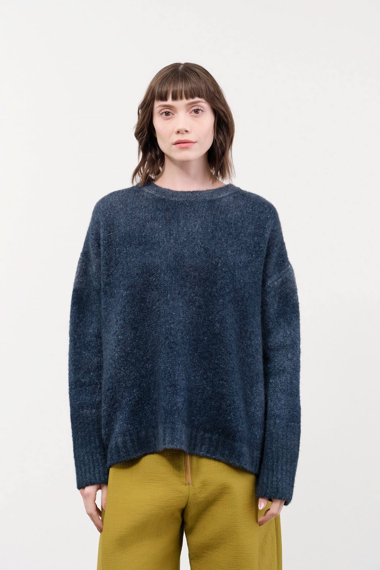 F Cashmere Apparel Womens Sweaters Marianne Sweater in Blue
