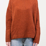 F Cashmere Apparel Womens Sweaters Marianne Sweater in Burnt Sienna