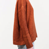 F Cashmere Apparel Womens Sweaters Marianne Sweater in Burnt Sienna