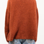 F Cashmere Apparel Womens Sweaters Marianne Sweater in Burnt Sienna