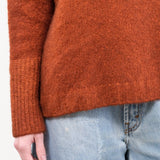 F Cashmere Apparel Womens Sweaters Marianne Sweater in Burnt Sienna