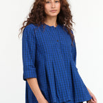 Fabiana Pigna Aparo Blouse in Indigo Gingham