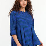 Fabiana Pigna Aparo Blouse in Indigo Gingham