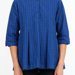 Aparo Blouse by Fabiana Pigna in Indigo Gingham