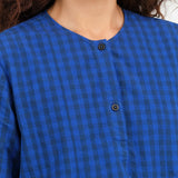 Indigo Gingham Aparo Blouse by Fabiana Pigna