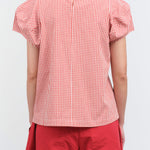 Back view of Calita Blouse in Red Gingham