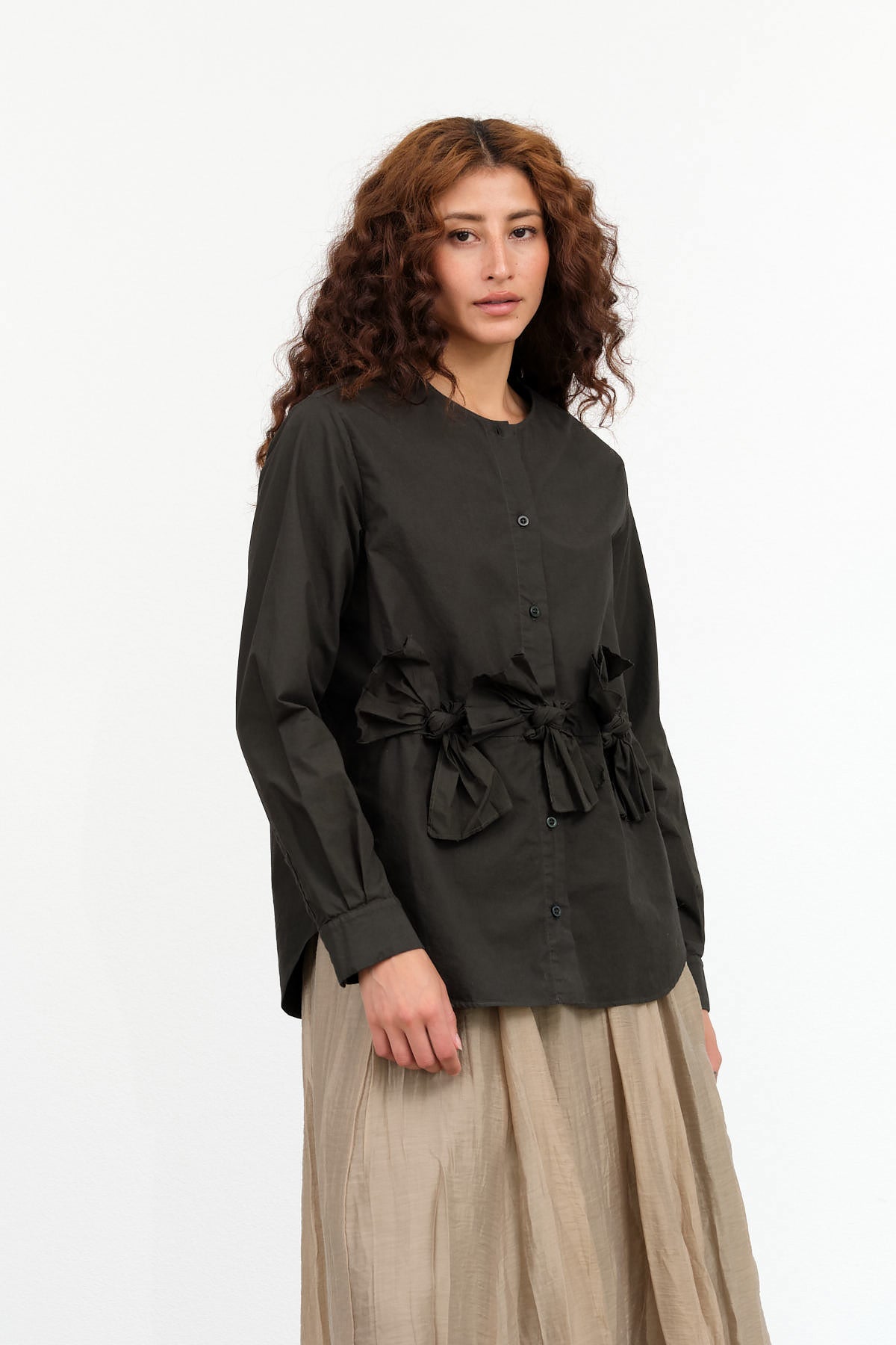 Fabiana Pigna Mela Blouse in Scarab