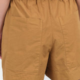 Back pocket view of Thal Shorts in Clay