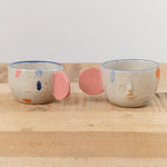 Rami Kim Studio Home CoffeeTea Face Mug with Flat Handle Pink x Blue