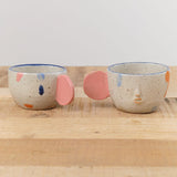 Rami Kim Studio Home CoffeeTea Face Mug with Flat Handle Pink x Blue