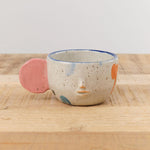 Rami Kim Studio Home CoffeeTea Face Mug with Flat Handle Pink x Blue