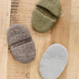 Artisan Felt Potholders in Stone Pebble Grey and Olive by Farmhouse Pottery 