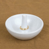 Farmhouse Pottery White Ceramic Ring Dish