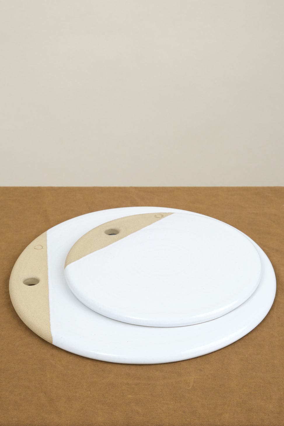 Large Round Cheese Stone with small round cheese stone