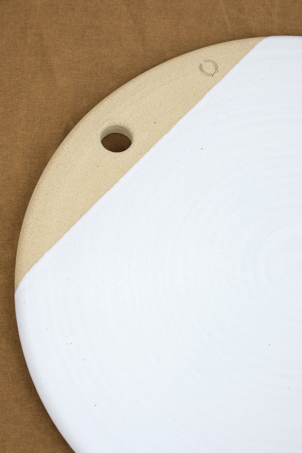 hole on Large Round Cheese Stone