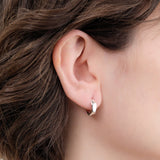 Fay Andrada Jewelry Earrings Extra Small Fasetti Hoops Sterling Silver / Pair
