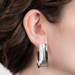 Fay Andrada Jewelry Earrings Large Rihla Hoops Sterling Silver / Pair