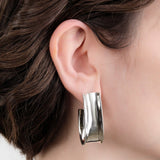 Fay Andrada Jewelry Earrings Large Rihla Hoops Sterling Silver / Pair