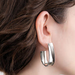 Fay Andrada Jewelry Earrings Large Rihla Hoops Sterling Silver / Pair