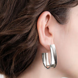 Fay Andrada Jewelry Earrings Large Rihla Hoops Sterling Silver / Pair